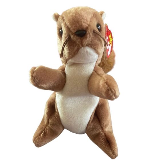Retired Nuts the Squirrel 1996 Ty Beanie Baby Plush Collectible Nostalgia - Picture 2 of 10